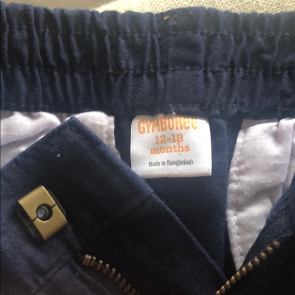 Navy Blue Gymboree Linen Pants - 12-18mo - Picture 2 of 4